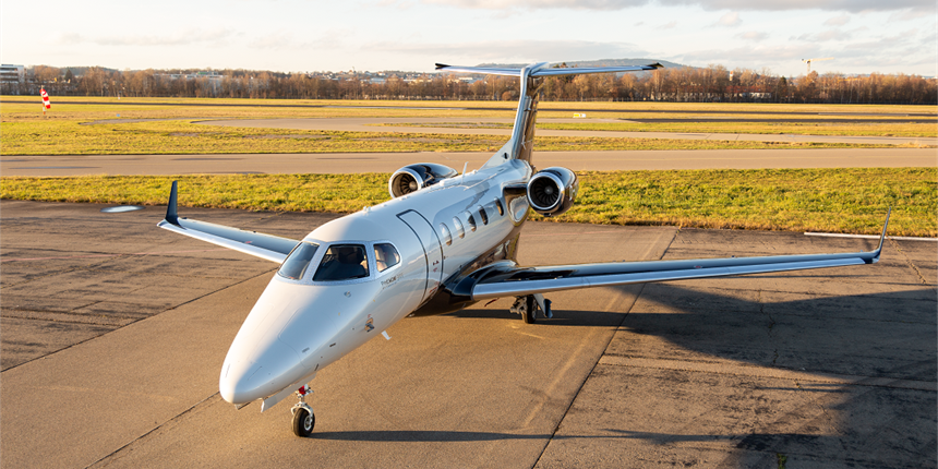 Paris → Tivat · Embraer Phenom 300